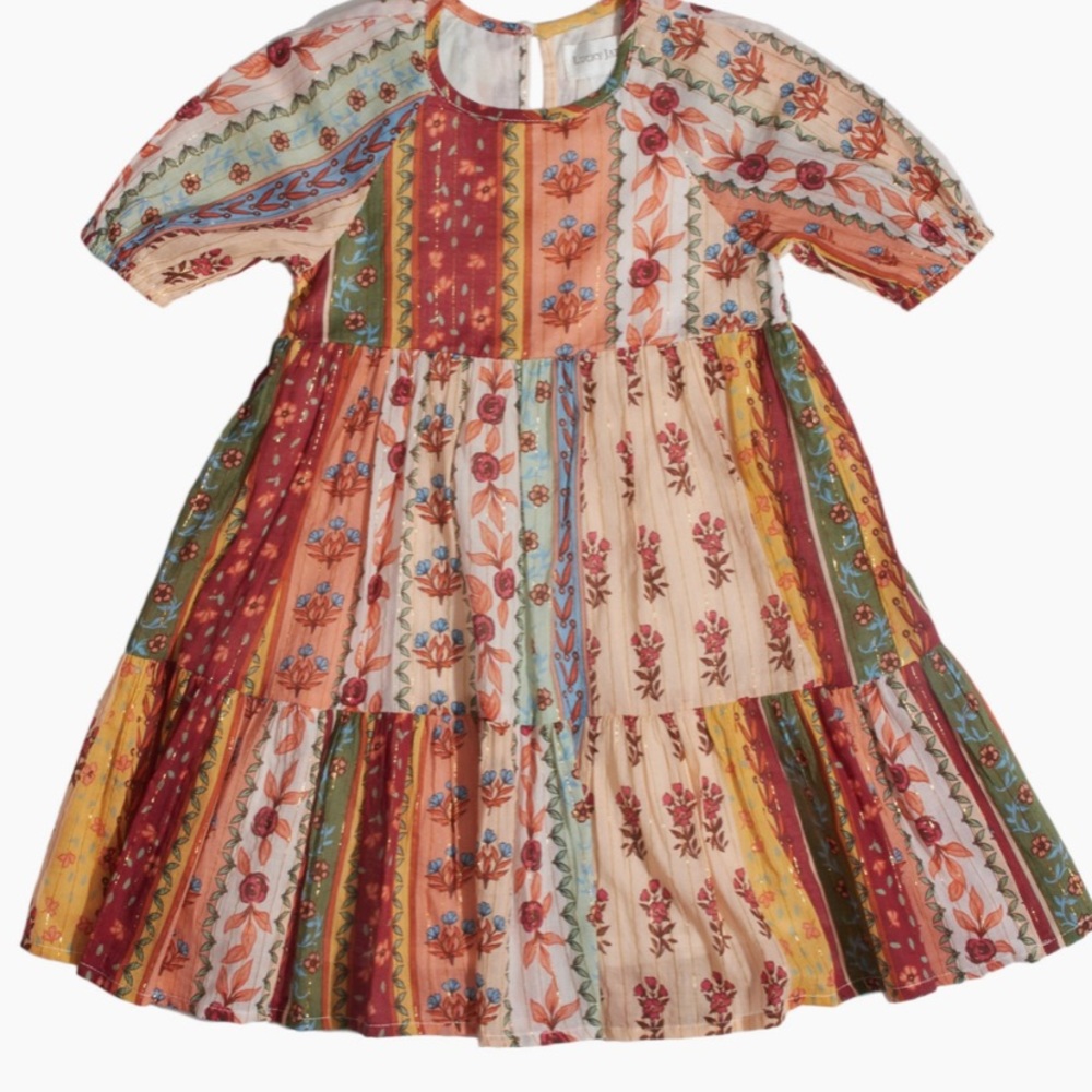 Patchwork twirl dress